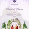 Floral Sikh Wedding Invitation